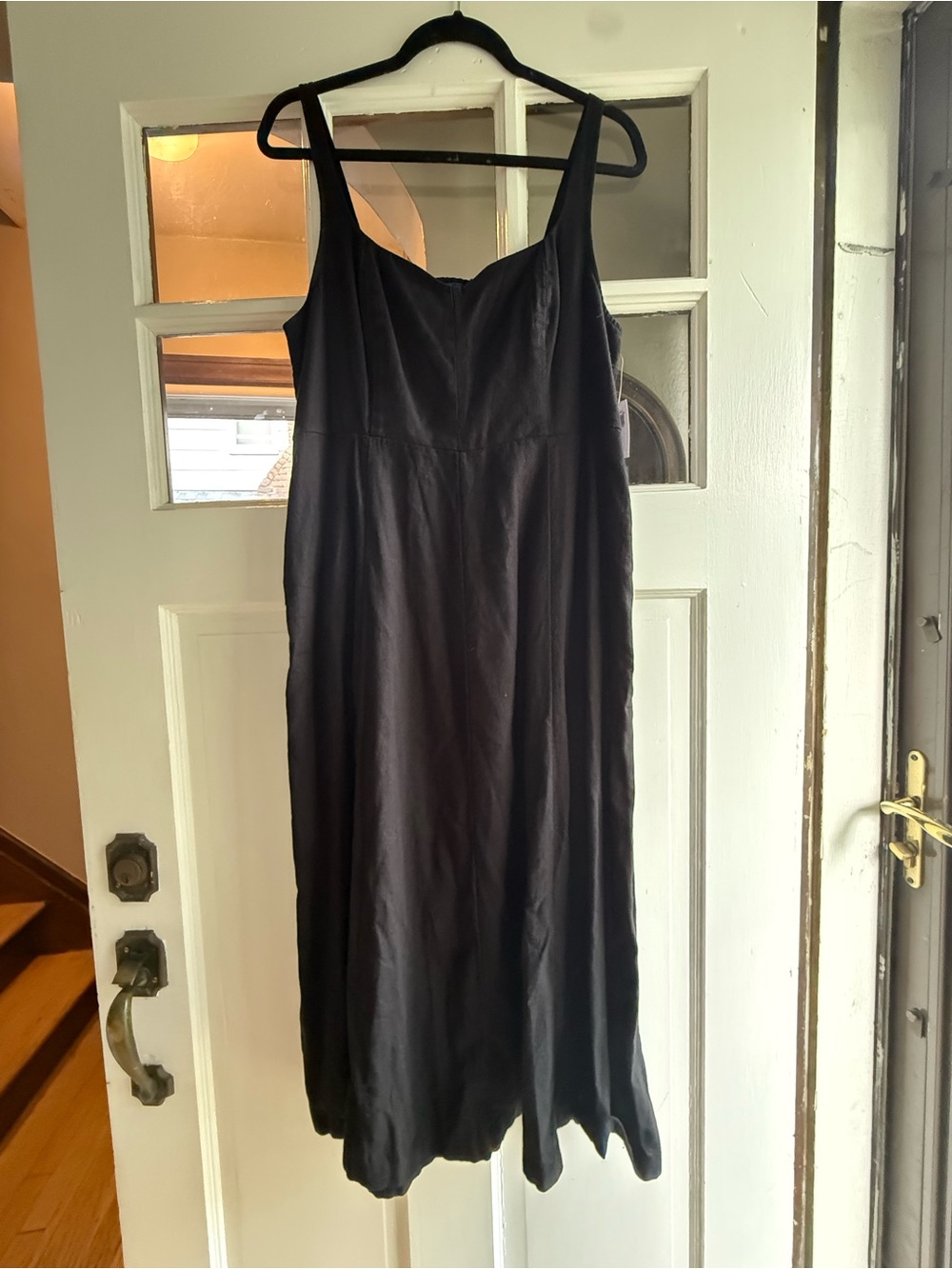 Old Navy Black Maxi Dress Linen Blend